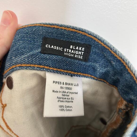 Veronica Beard Blake Classic Straight High Rise Denim in Keystone Wash Size 26 - Picture 6 of 13